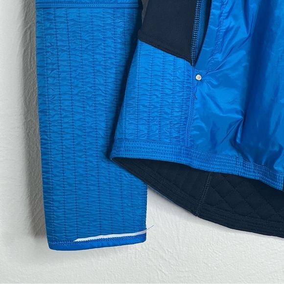 Lululemon Run Blue Black Long Sleeve Zip Front Quilted Bundle Up Jacket Size S - Picture 7 of 15